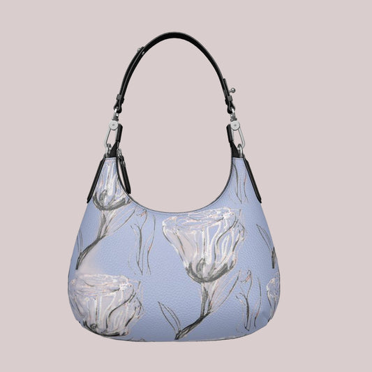 Mini Curved Bag Van Rose in Blue