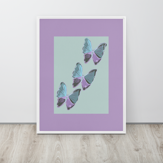 Framed Canvas Monarch Green