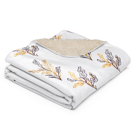 Sherpa Blanket Oak Branches