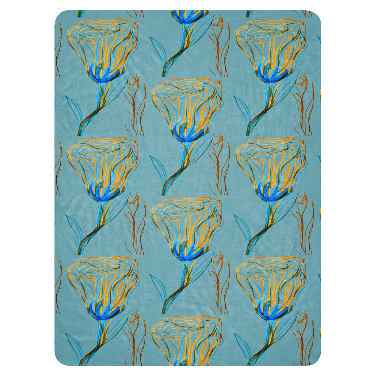 Sherpa Blanket Van Rose Blue