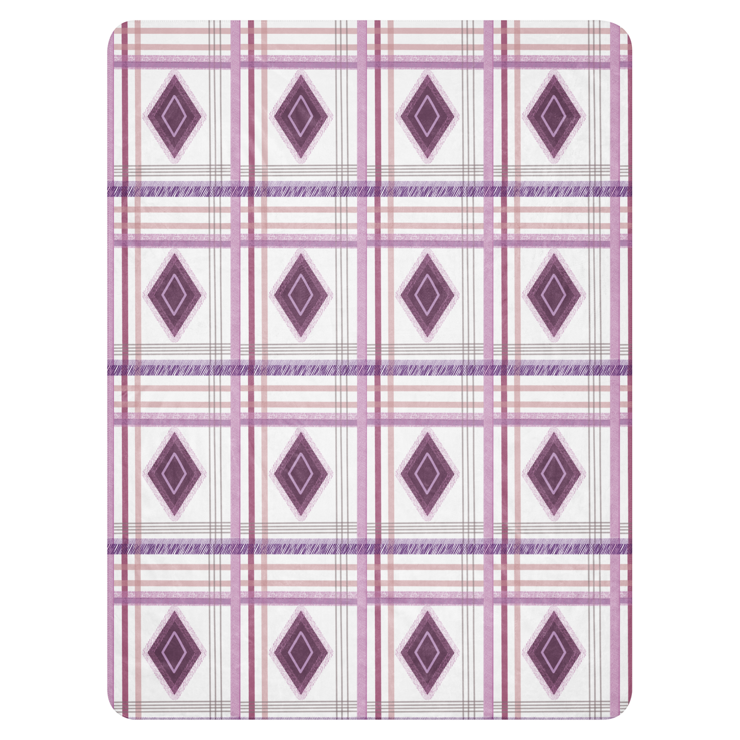 Sherpa Blanket Plaid Rhombus