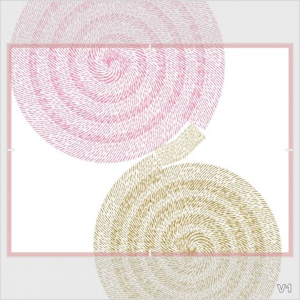 Cushion Spirals Gold and Red