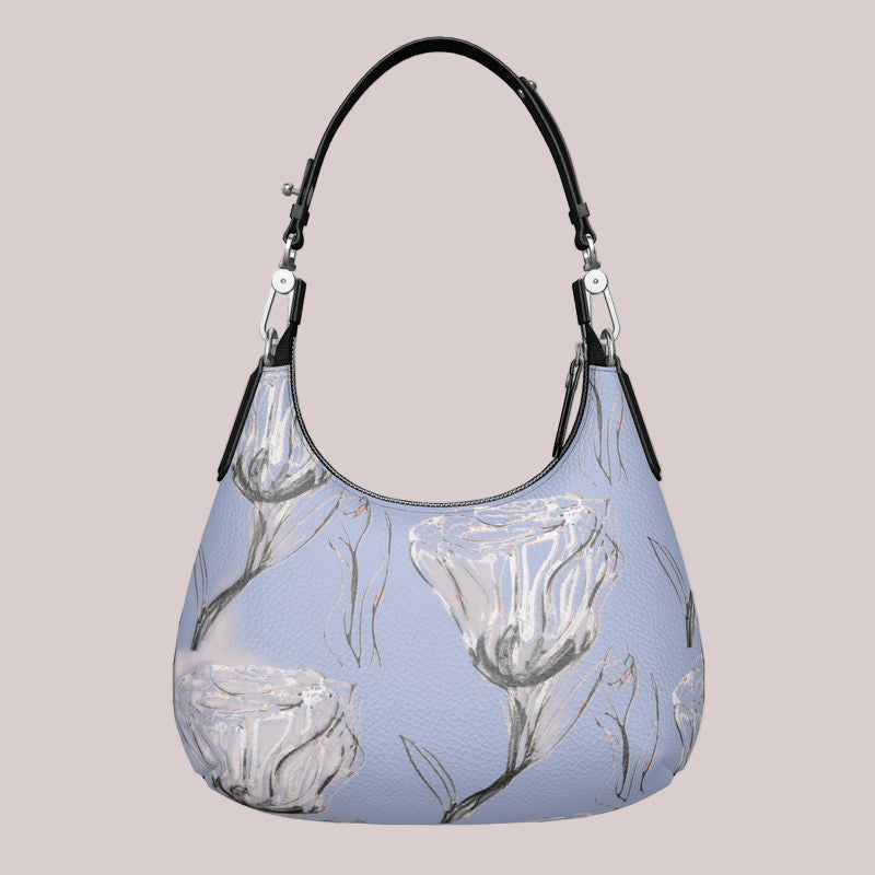 Mini Curved Bag Van Rose in Blue