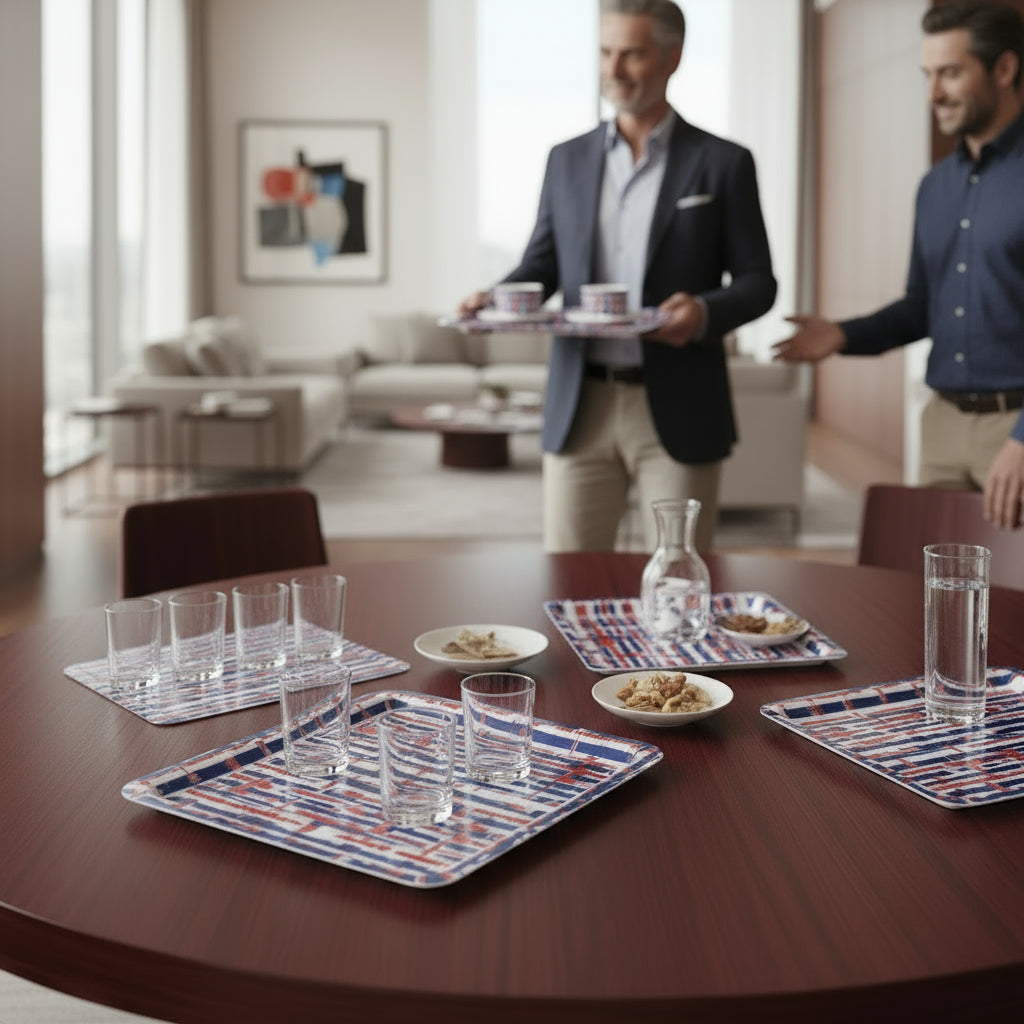 Tray New York Royal Blue and Red