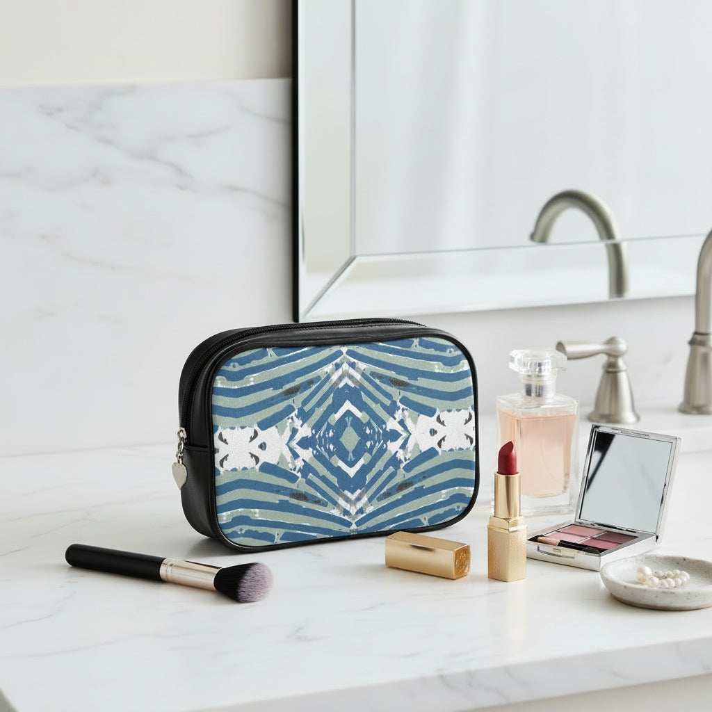 Make Up Bag Zebra Green