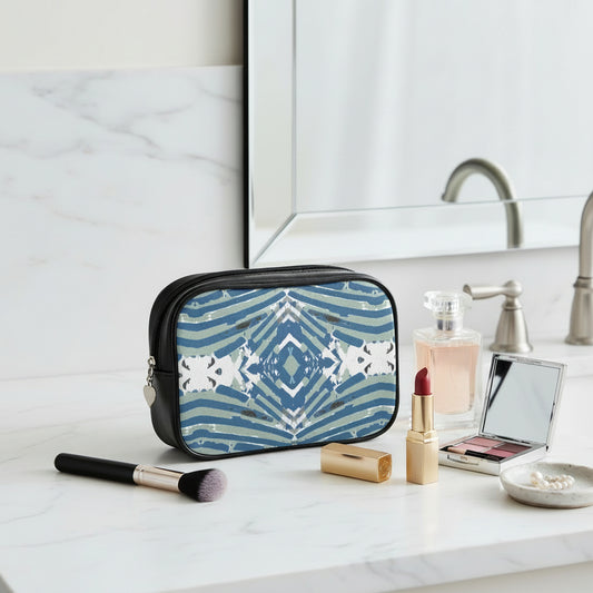 Make Up Bag Zebra Green