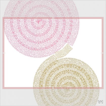 Cushion Spirals Gold and Red