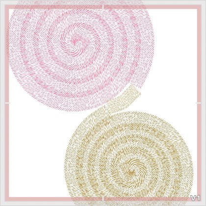 Cushion Spirals Gold and Red