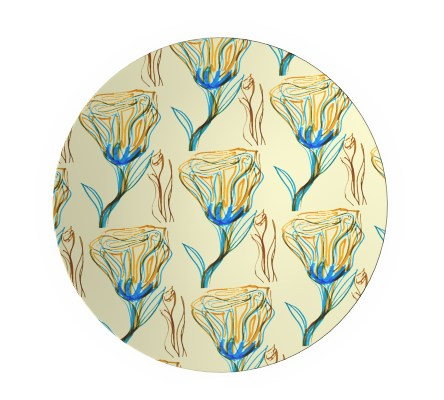 Ornamental Bowl Van Rose Yellow