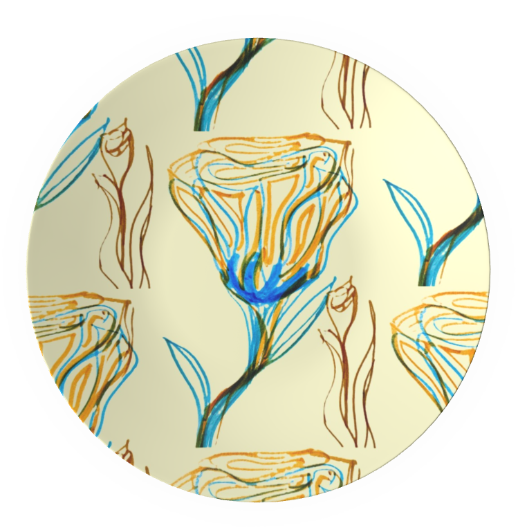 Ornamental Bowl Van Rose Yellow