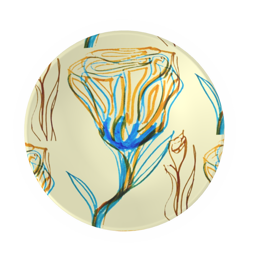 Ornamental Bowl Van Rose Yellow