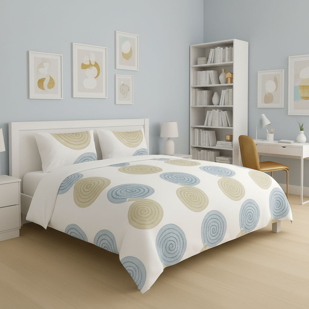 Duvet Spirals Blue