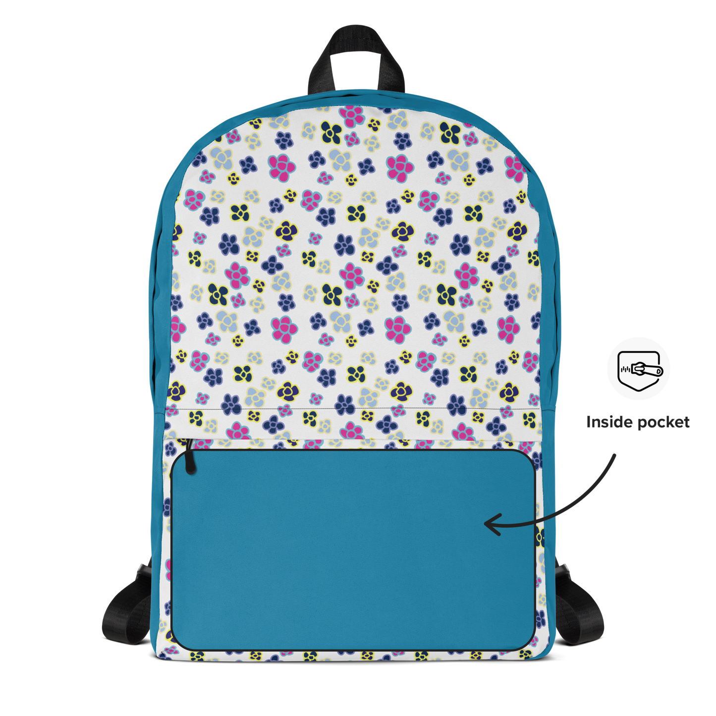 Laptop Backpack Petite Flowers Blue