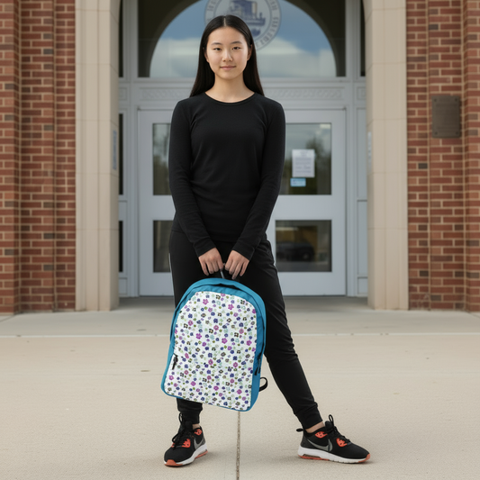 Laptop Backpack Petite Flowers Blue