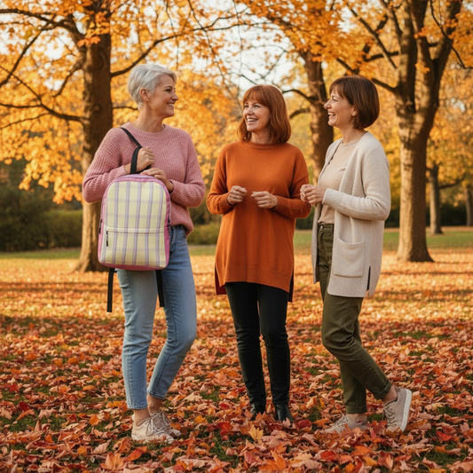 Laptop Backpack Tartan Yellow