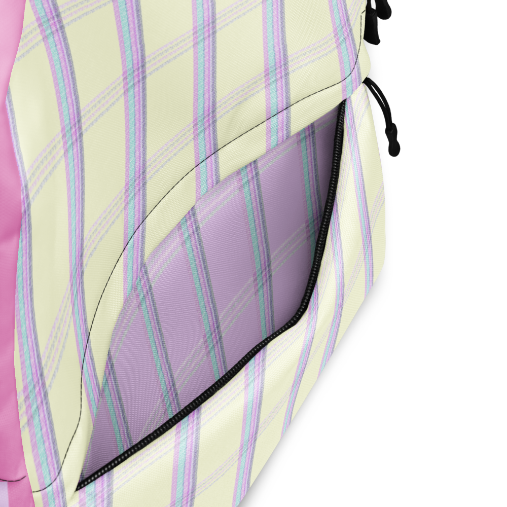 Laptop Backpack Tartan Yellow