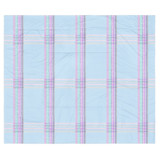 Comforter Tartan Celeste