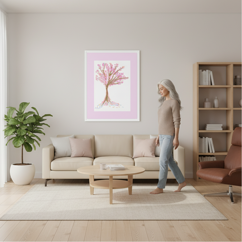 Framed Canvas Sakura Bloom