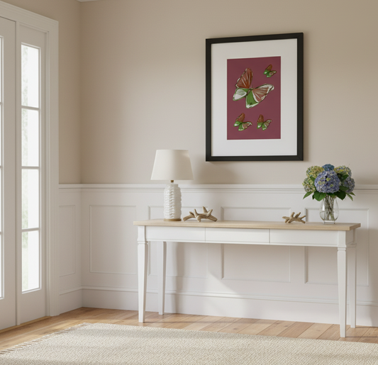 Matte Paper Framed Poster With Mat: Mariposas