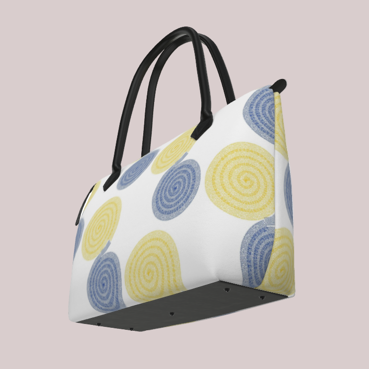 Tote Spirals in Blue and Yellow