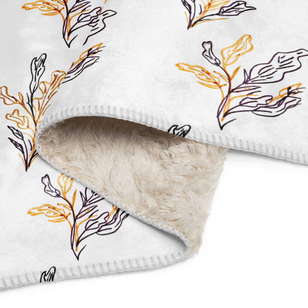 Sherpa Blanket Oak Branches