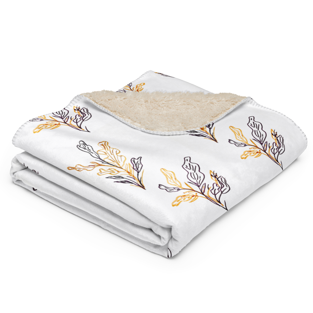 Sherpa Blanket Oak Branches