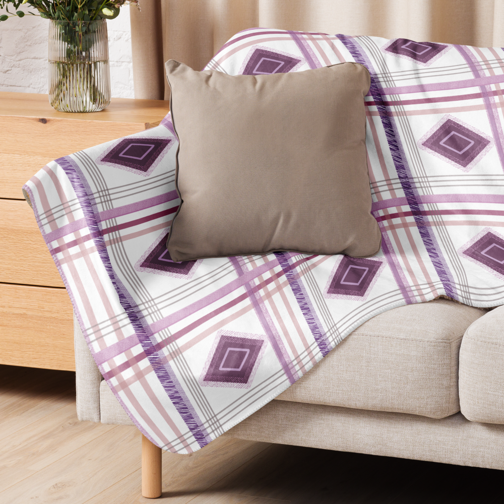 Sherpa Blanket Plaid Rhombus
