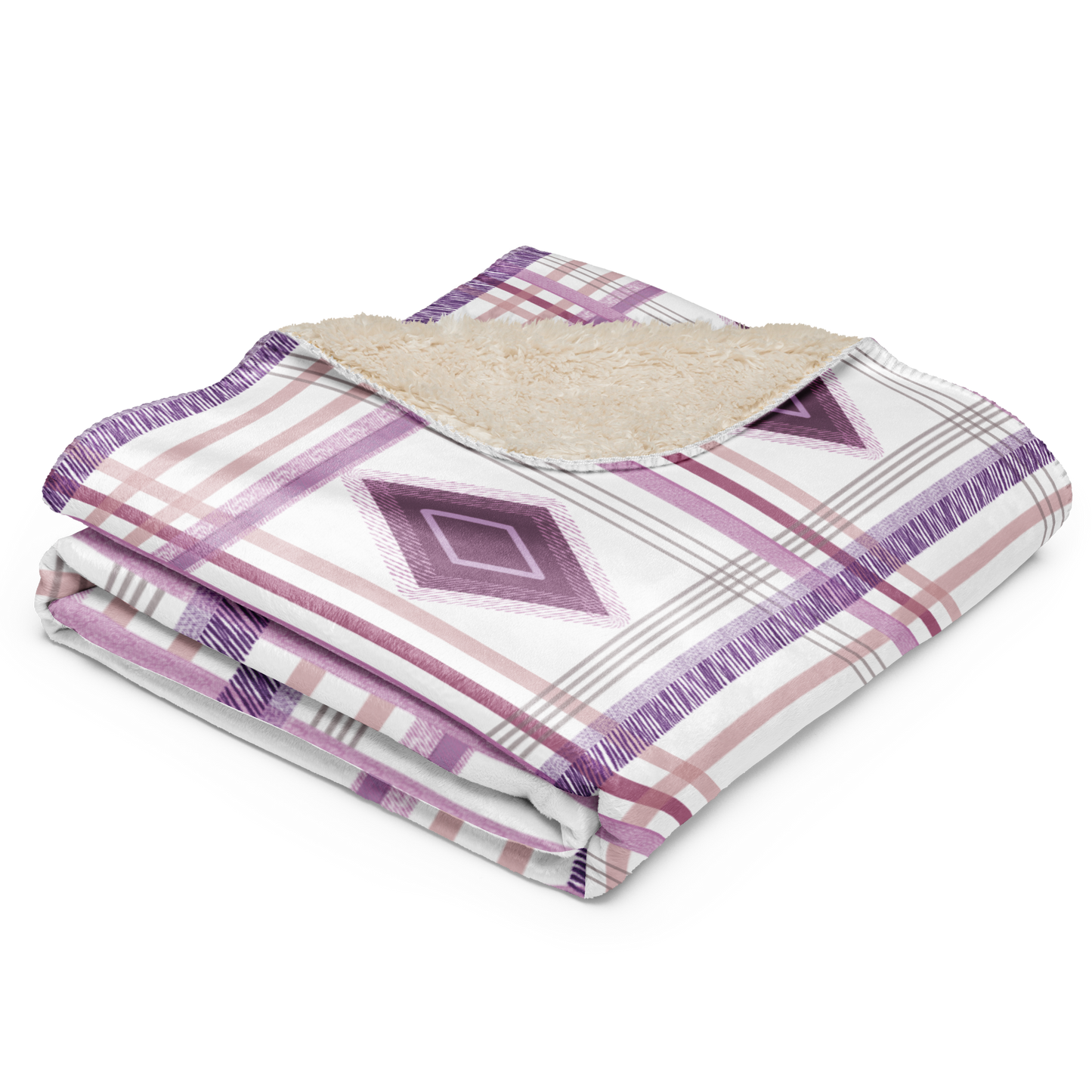 Sherpa Blanket Plaid Rhombus