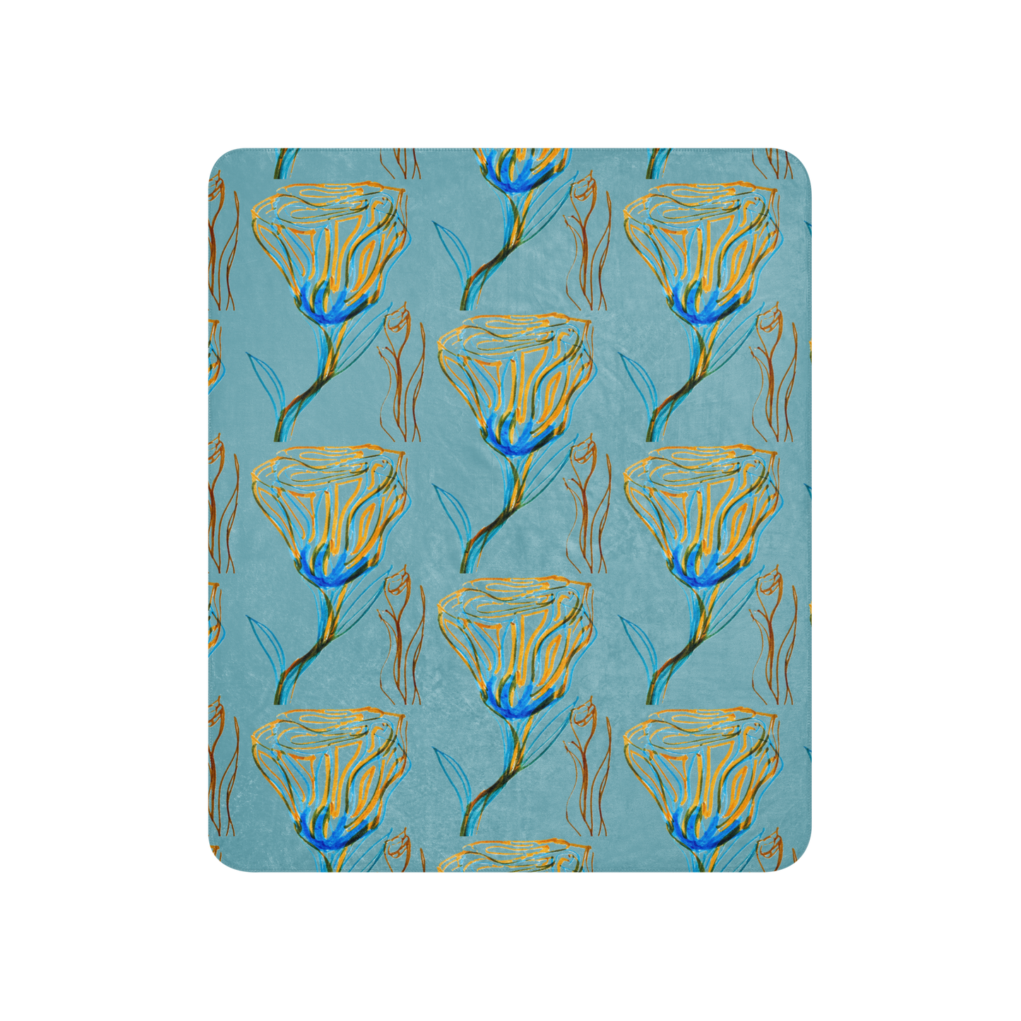 Sherpa Blanket Van Rose Blue