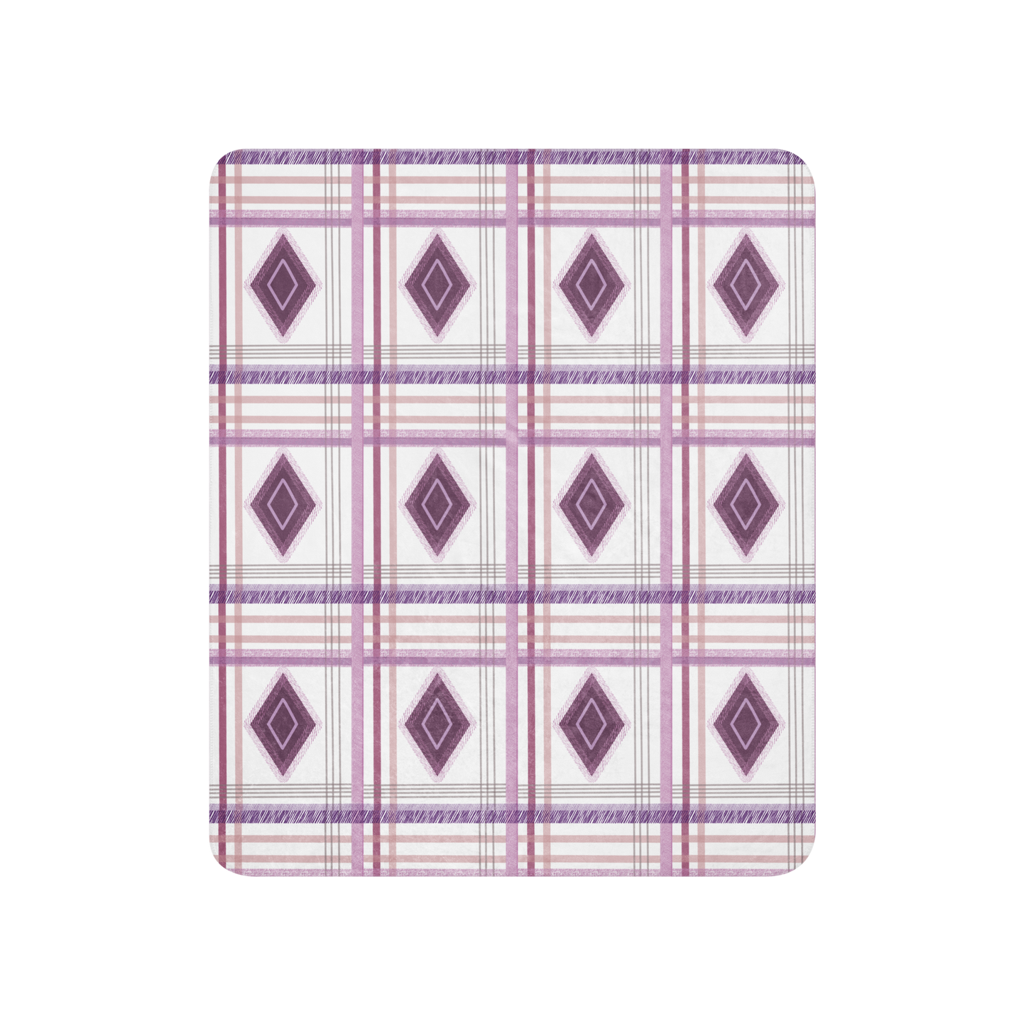 Sherpa Blanket Plaid Rhombus