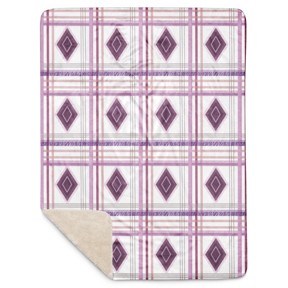 Sherpa Blanket Plaid Rhombus