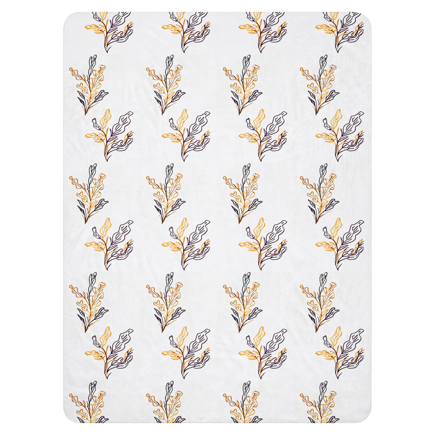 Sherpa Blanket Oak Branches