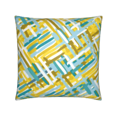 Cushion Woven Yellow